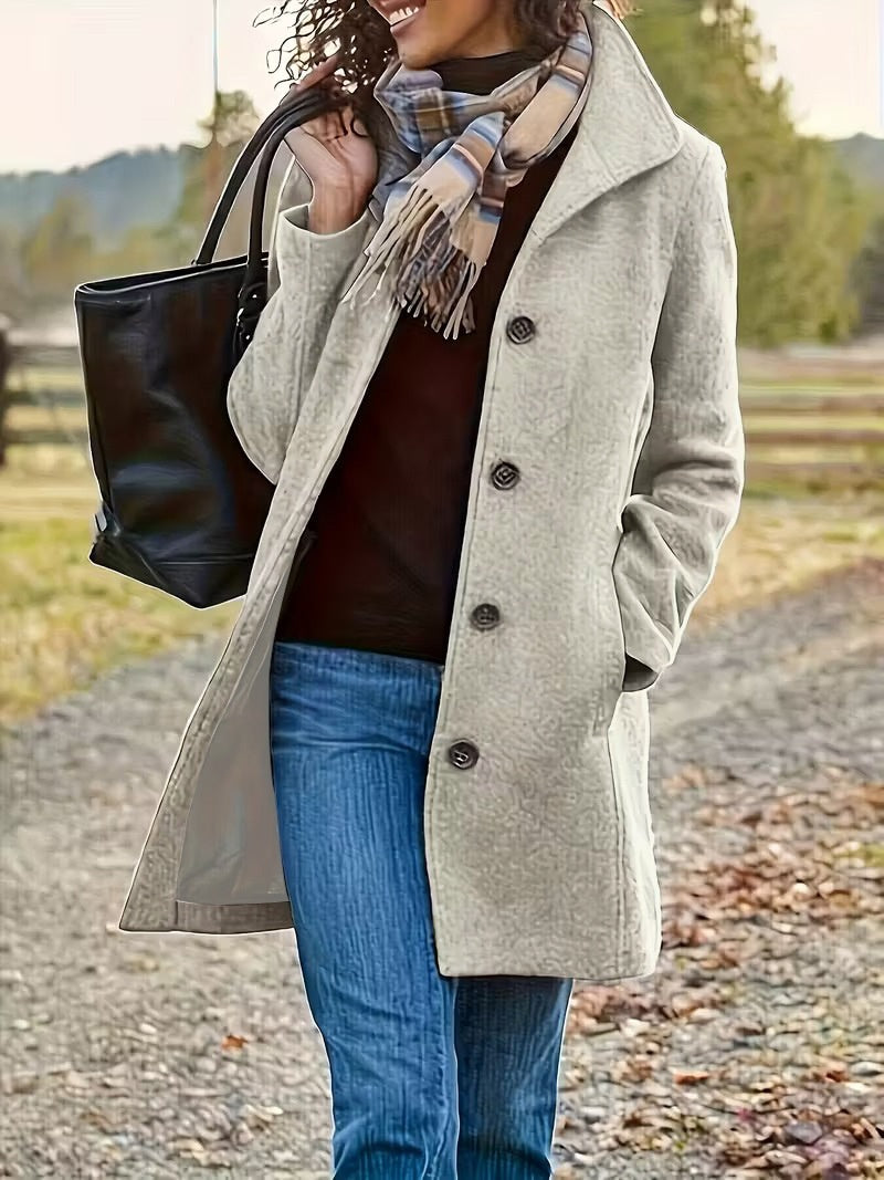 Winter Single-Breasted Lapel Coat