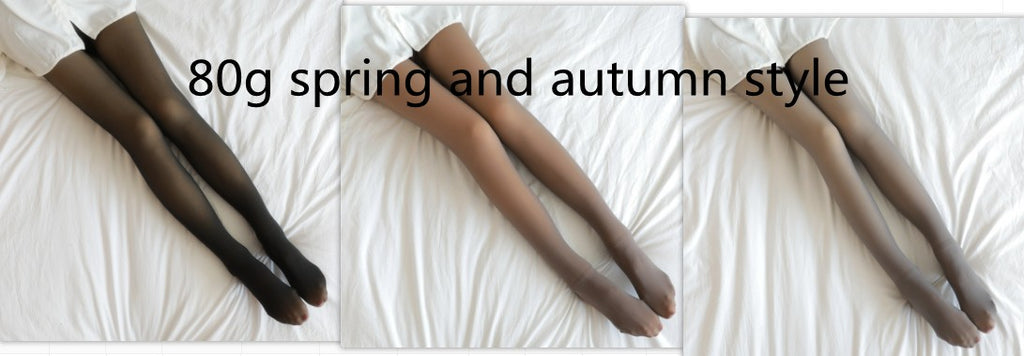 Translucent Fleece-Lined Winter Tights
