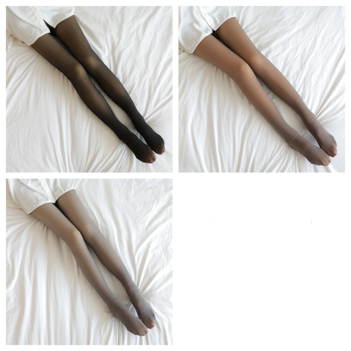Translucent Fleece-Lined Winter Tights