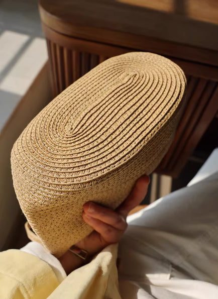 Portable Summer Straw Cosmetic Bag