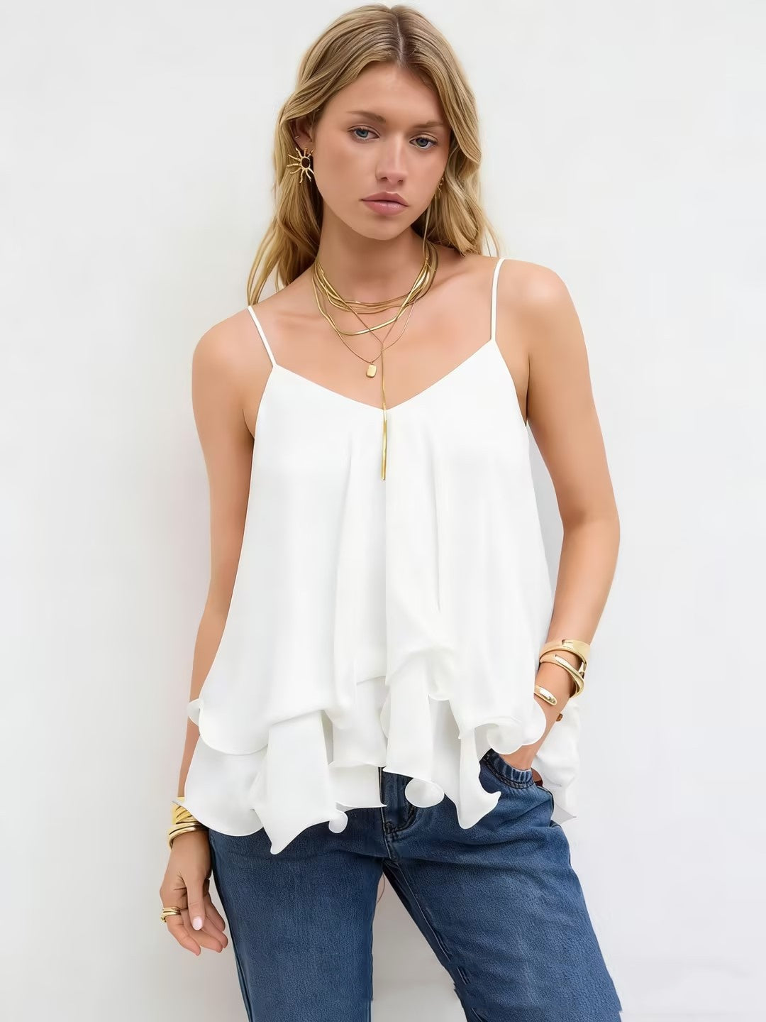 Elegant Chiffon Summer Blouse