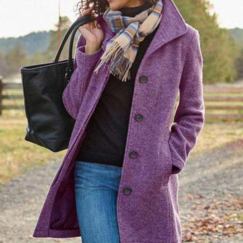 Winter Single-Breasted Lapel Coat