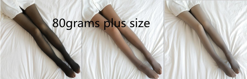 Translucent Fleece-Lined Winter Tights
