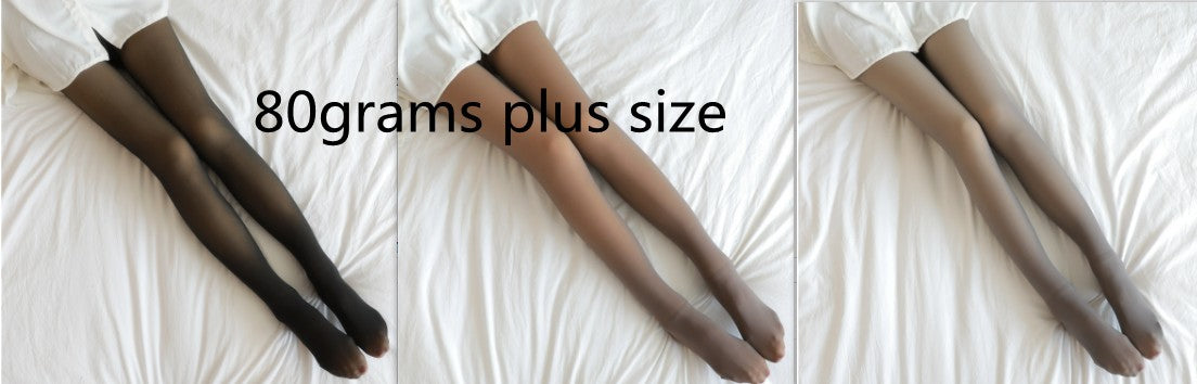 Translucent Fleece-Lined Winter Tights
