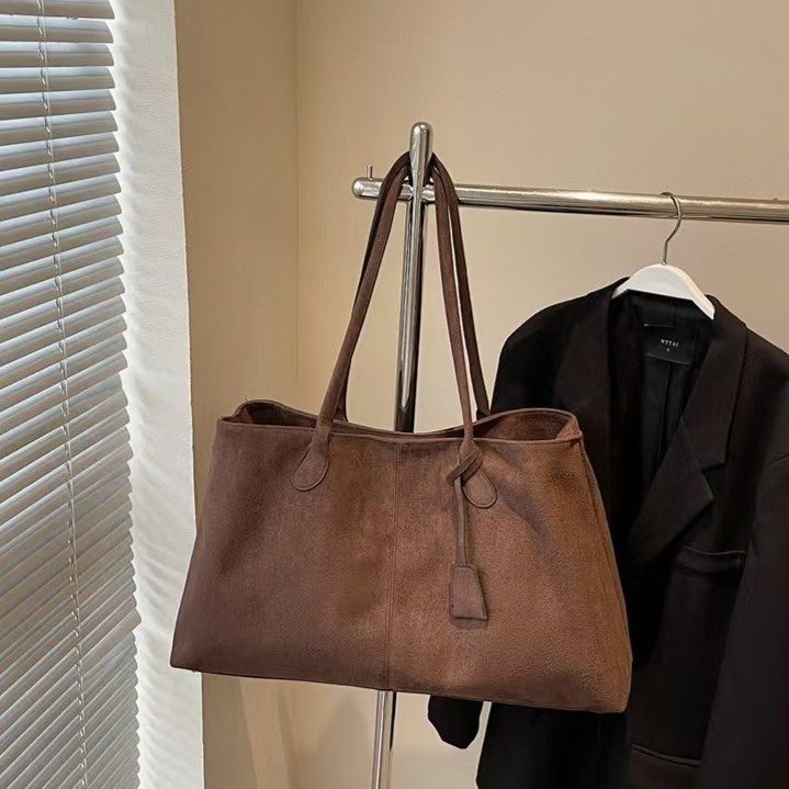 Retro Matte Large-Capacity Tote Bag