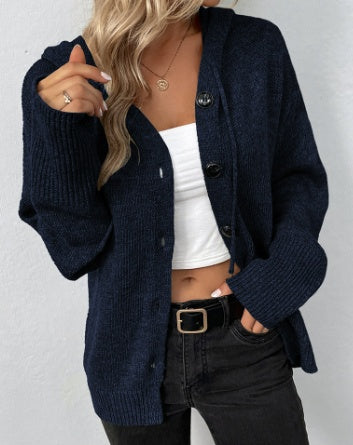 Thick Solid Color Cardigan Coat