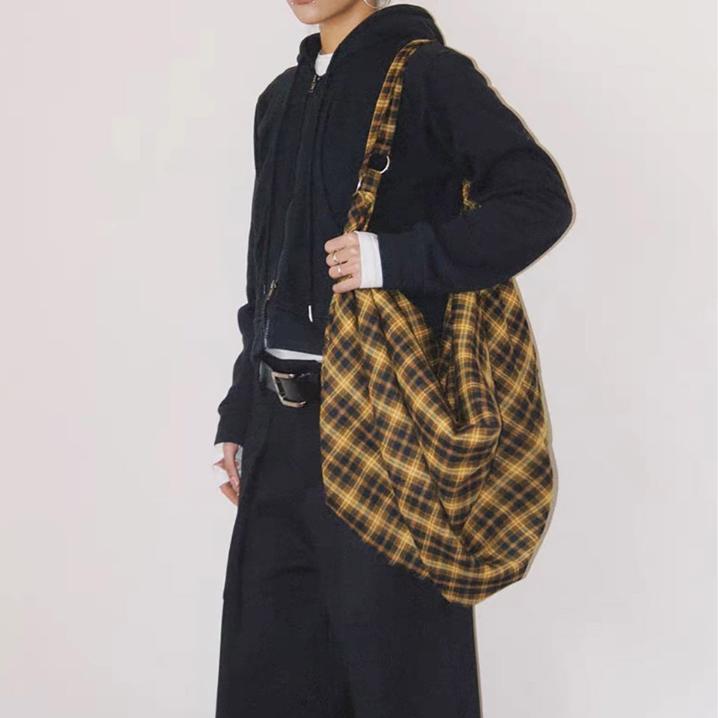 Plaid Multi-Wear Canvas Bag