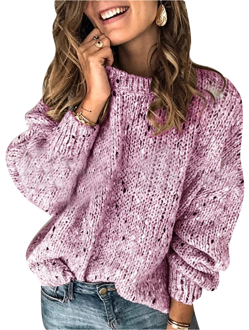 Polka Dot Pullover Knitted Sweater