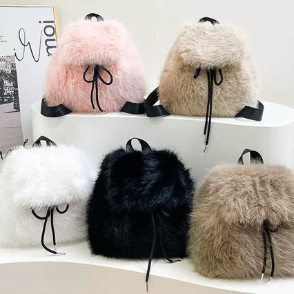 High-Capacity Plush Backpack