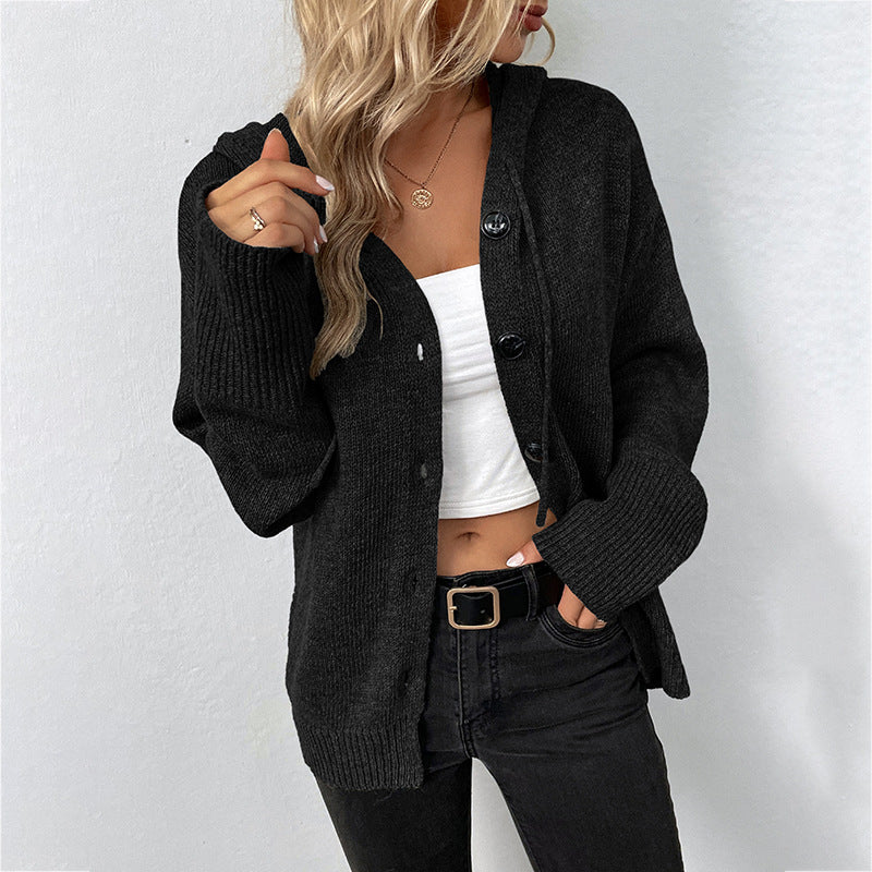 Thick Solid Color Cardigan Coat