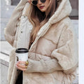 Loose Faux Fur Patchwork Winter Coat