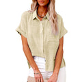 Summer Cotton-Linen Short Sleeve Shirt