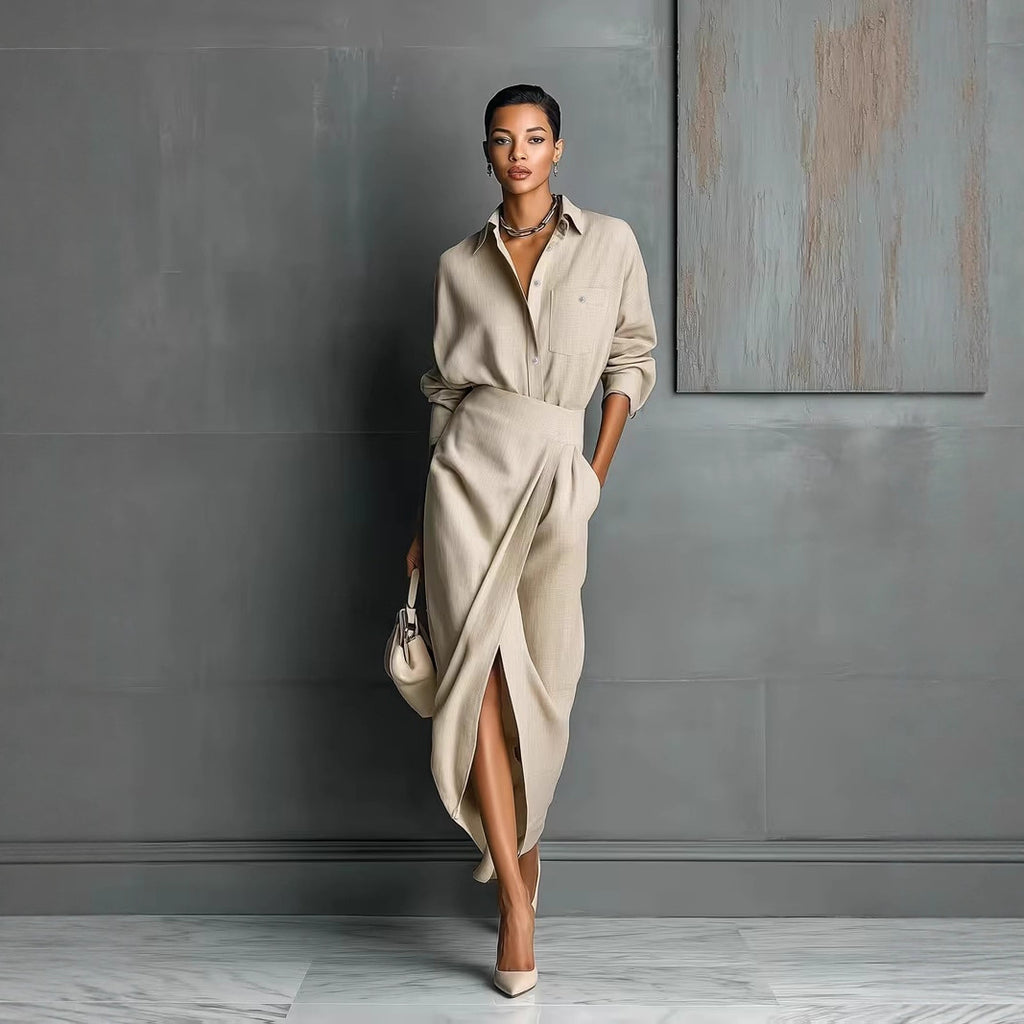 Elegant Irregular Pleated Dress