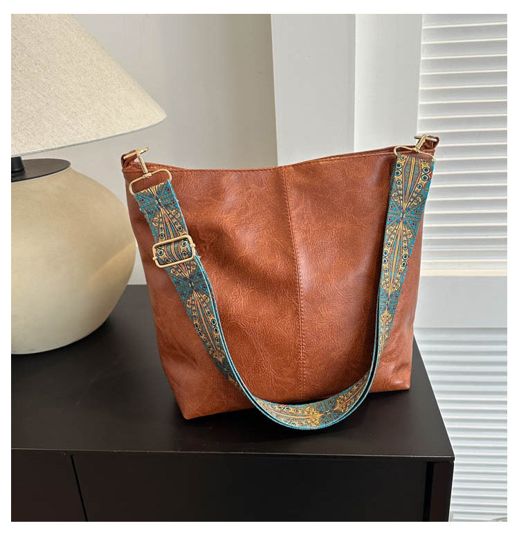 Ethnic Style Bucket Crossbody Bag