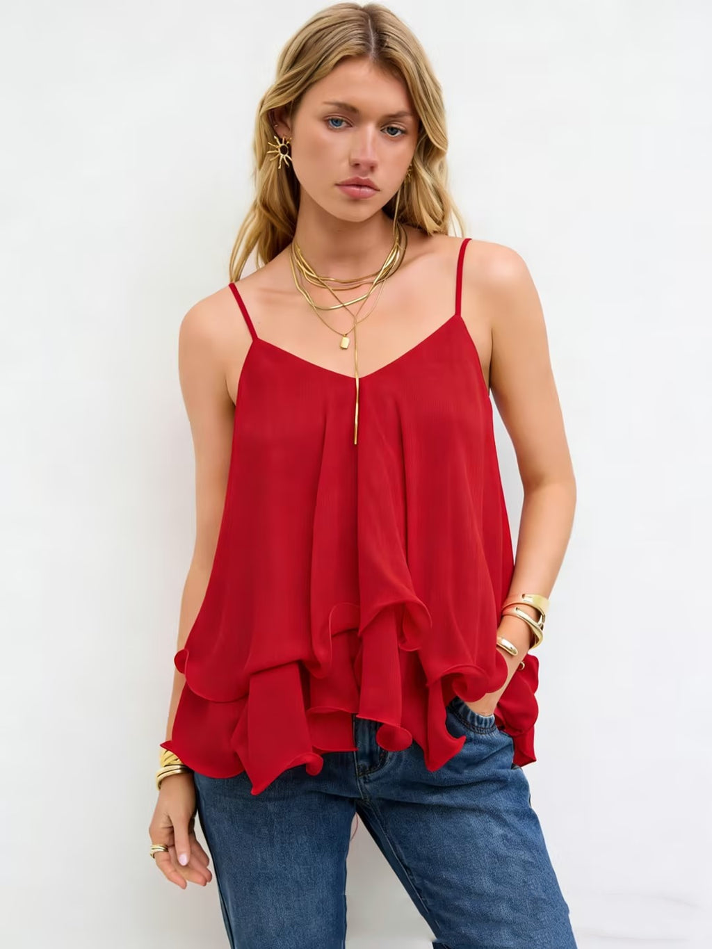 Elegant Chiffon Summer Blouse