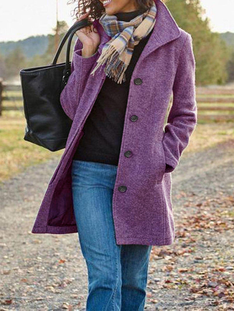 Winter Single-Breasted Lapel Coat