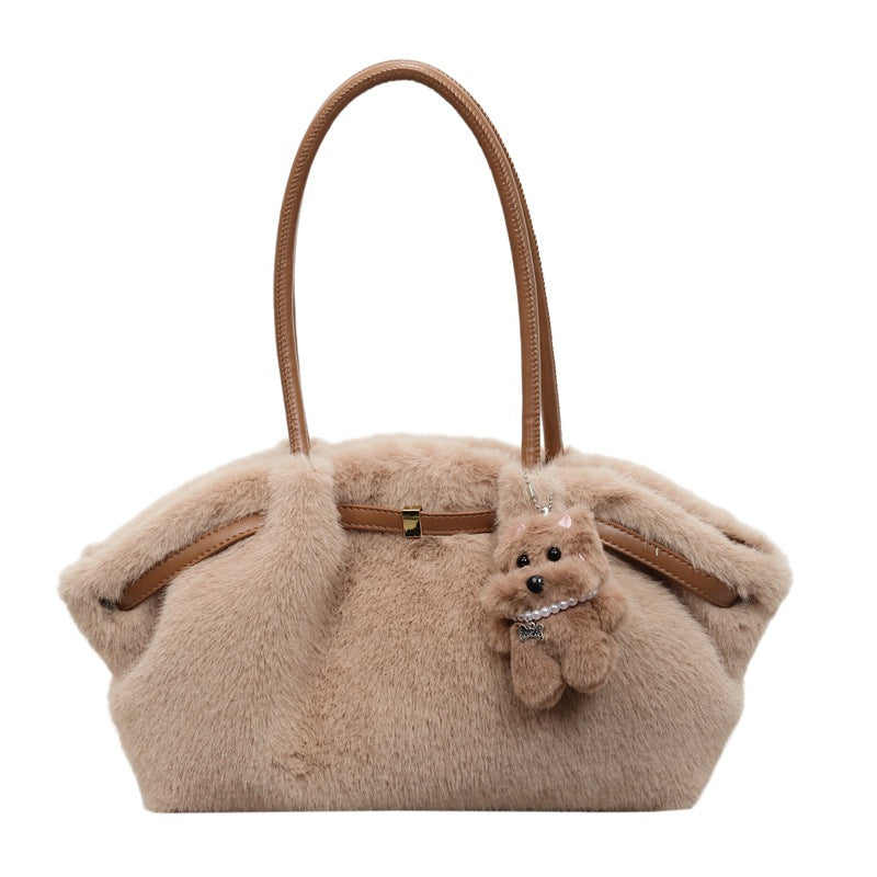 Simple Versatile Plush Tote Bag