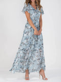 Women’s Floral Print Ruffle Beach Dress