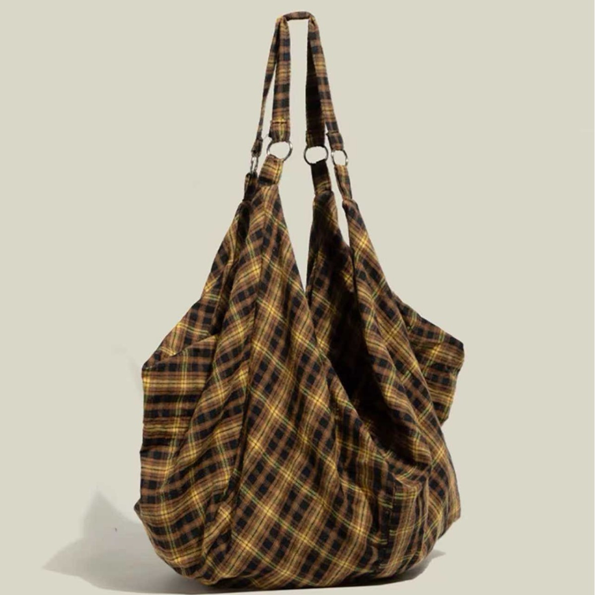 Plaid Multi-Wear Canvas Bag