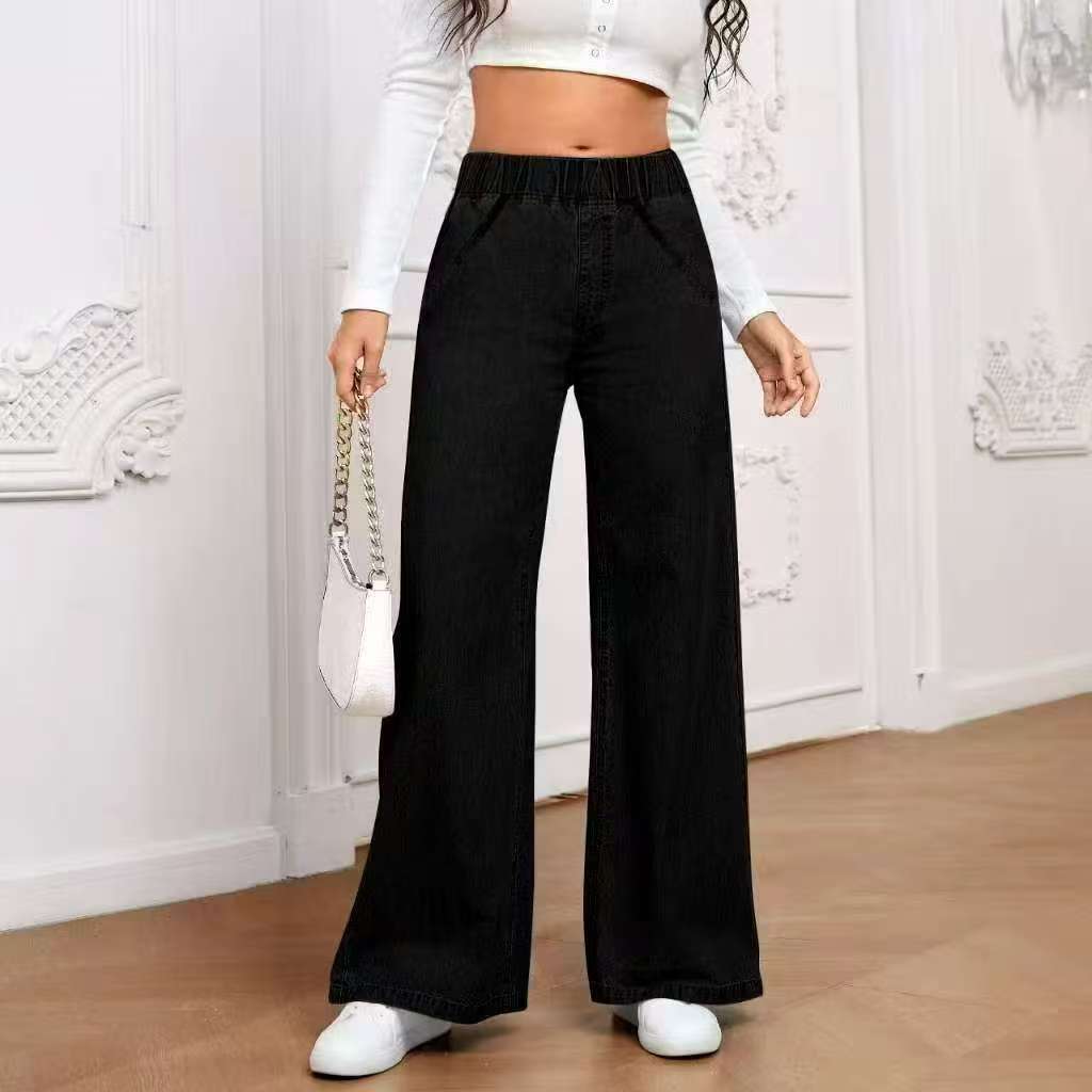 Comfortable Street-Style Denim Trousers