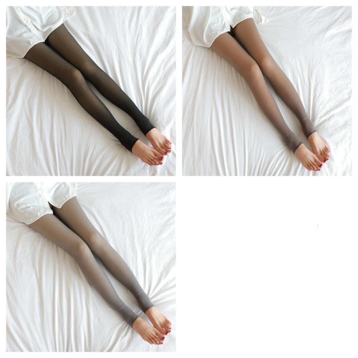 Translucent Fleece-Lined Winter Tights