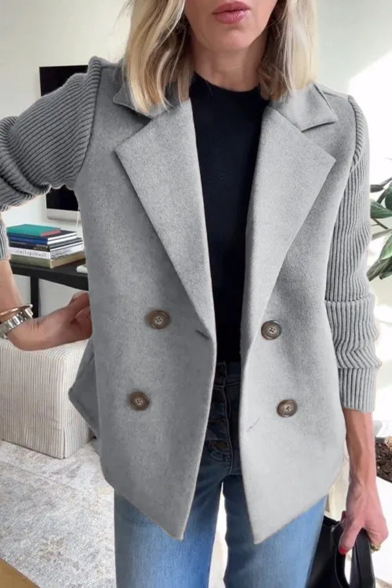 Double-Breasted Lapel Jacket