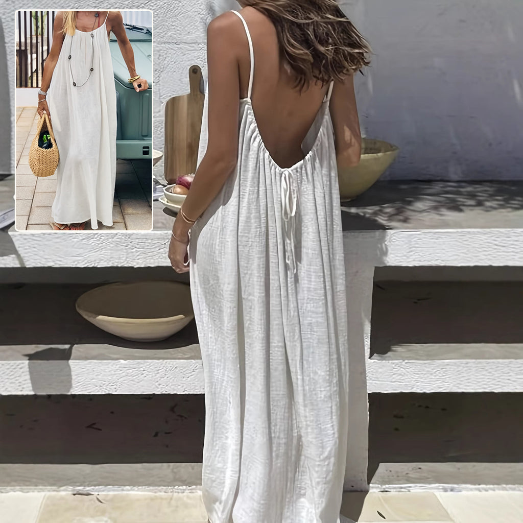 Summer Sleeveless Long Dress for Beach & Vacation