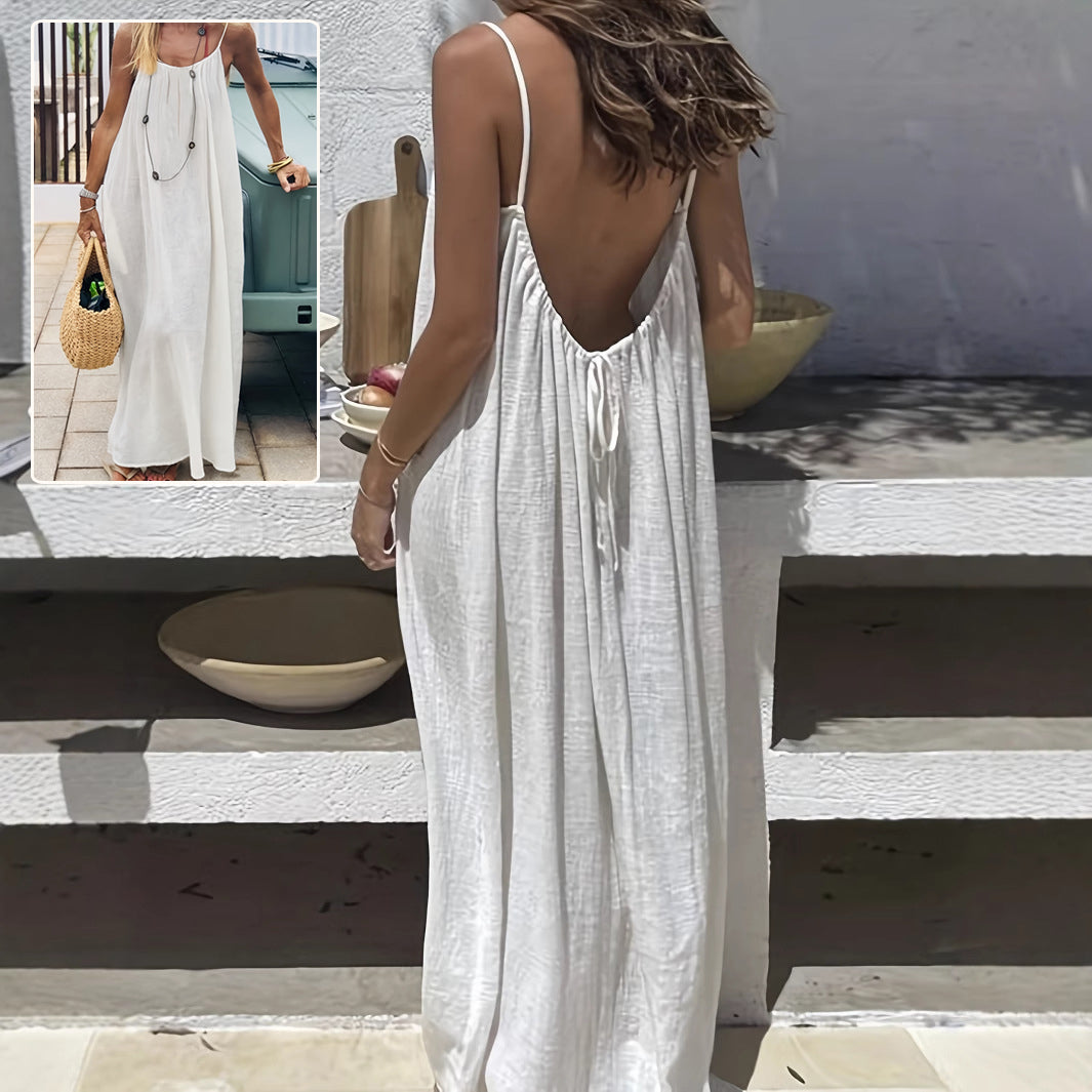 Summer Sleeveless Long Dress for Beach & Vacation