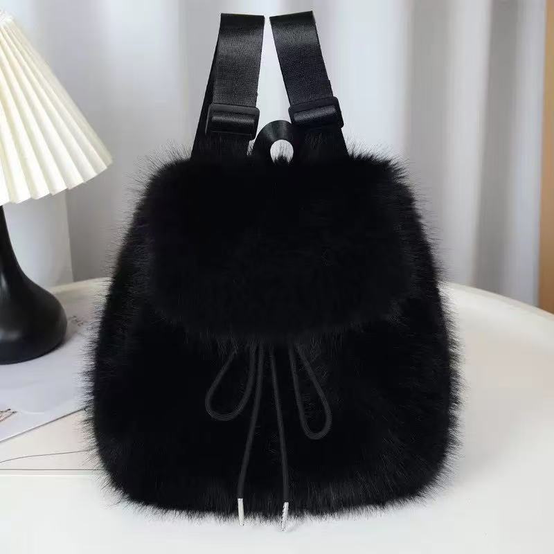 High-Capacity Plush Backpack