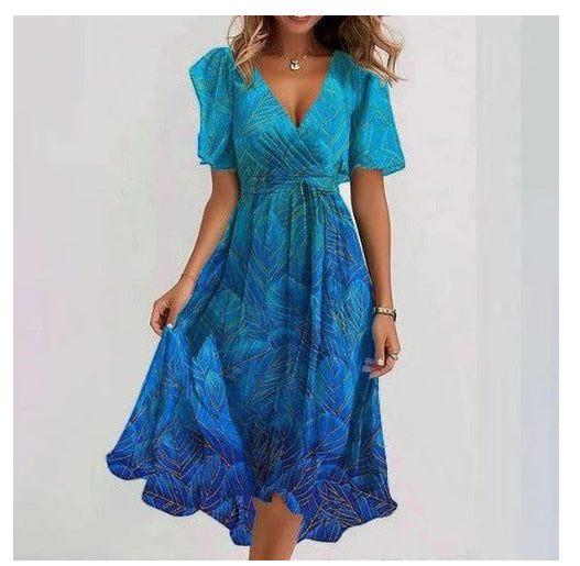 Chiffon Printed Summer Dress Set