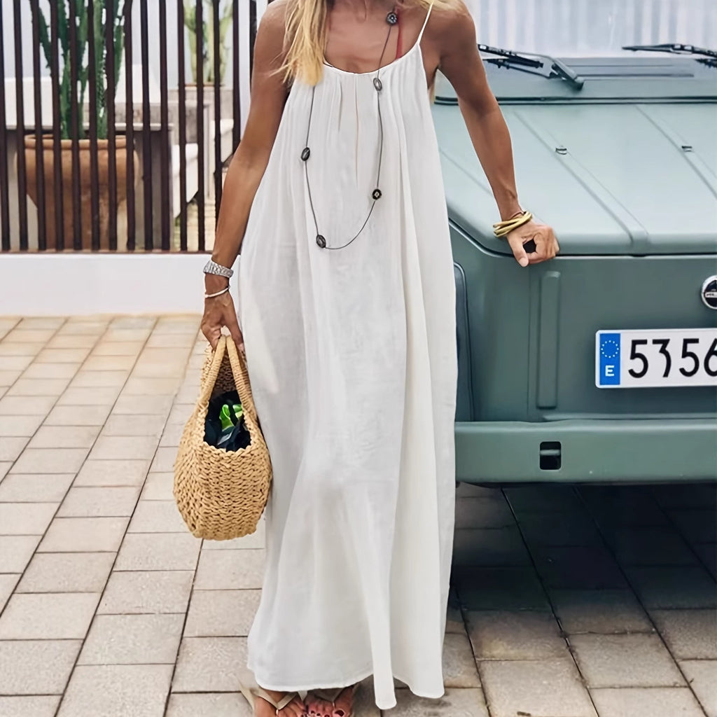 Summer Sleeveless Long Dress for Beach & Vacation