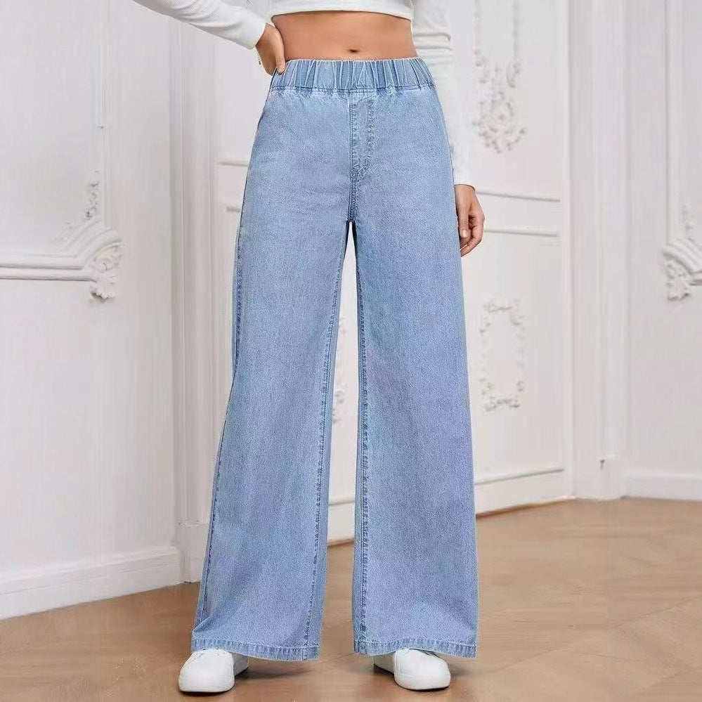 Comfortable Street-Style Denim Trousers